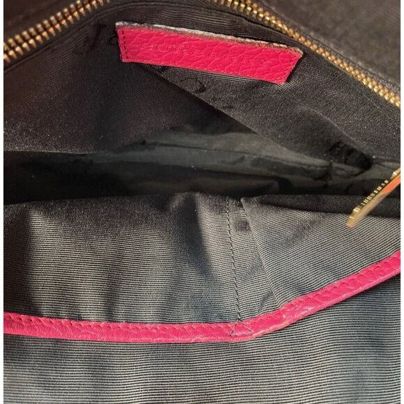 BURBERRY Heritage Magenta Orchard Bowling Bag, Medium, Luxury Classic Top Handle - Picture 5 of 5